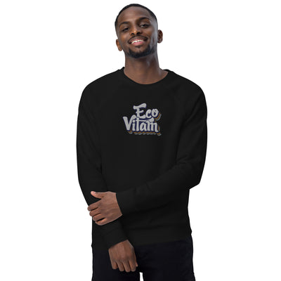 Eco Vitam "Aye" Embroidered Unisex organic raglan sweatshirt