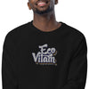 Eco Vitam "Aye" Embroidered Unisex organic raglan sweatshirt