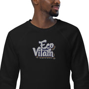 Eco Vitam "Aye" Embroidered Unisex organic raglan sweatshirt
