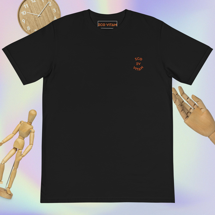Eco Vitam  All-Natural Organic Cotton T-Shirt (Embroidered Design)