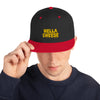 Hella Cheese Embroidered Snapback Hat