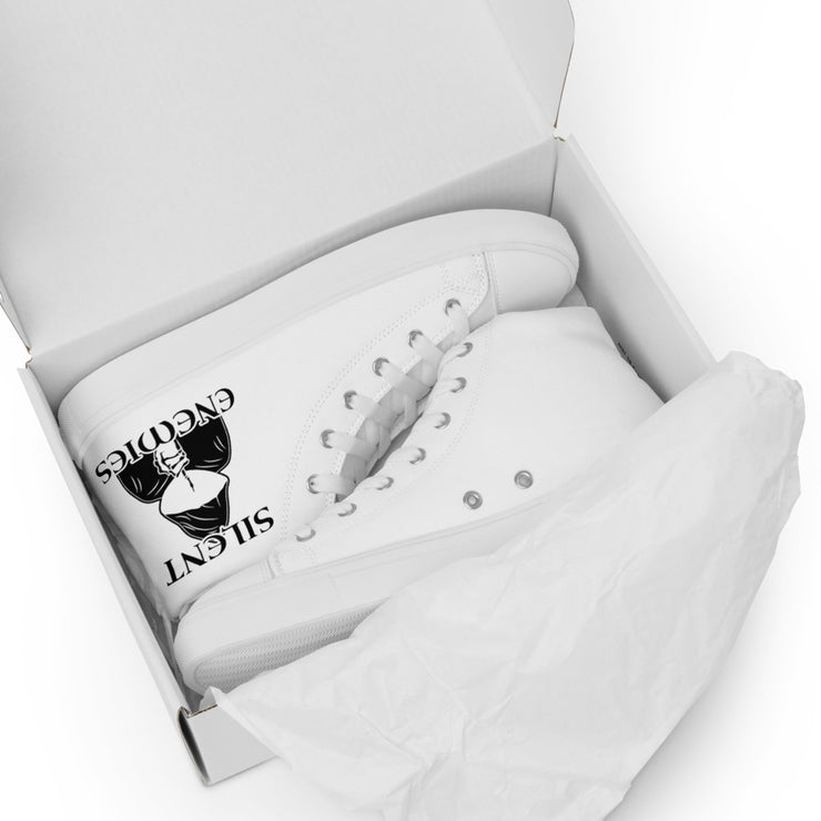 Silent Enemies Men’s high top canvas shoes
