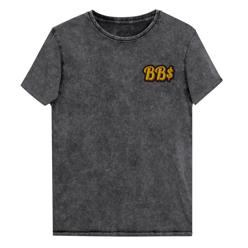 BB$ Pocket Logo Embroidered  Deadly Denim T-Shirt