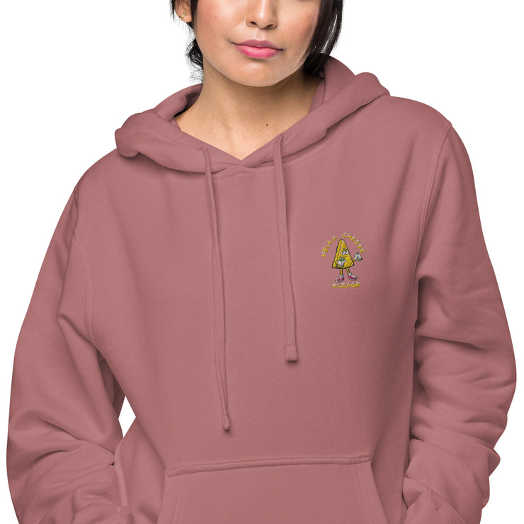 Hella Cheese Please - HCP Unisex pigment dyed hoodie