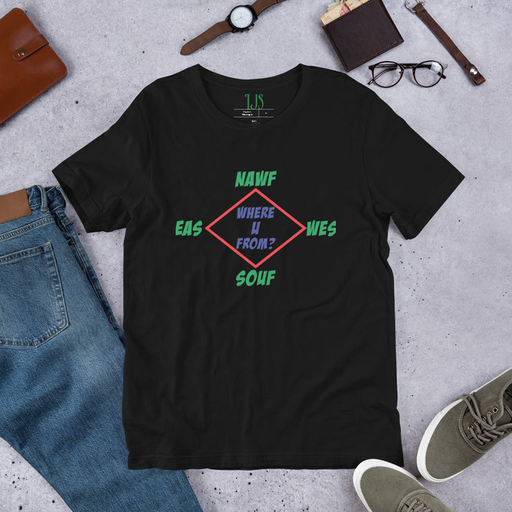 Where U From? Short-sleeve unisex t-shirt