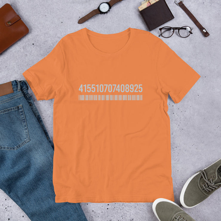 Bay Code Bar Code -Bay On My Back - BCBC Short-Sleeve Unisex T-Shirt