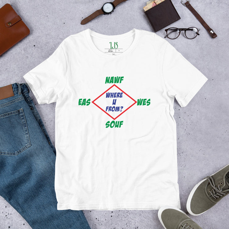 Where U From? Short-sleeve unisex t-shirt